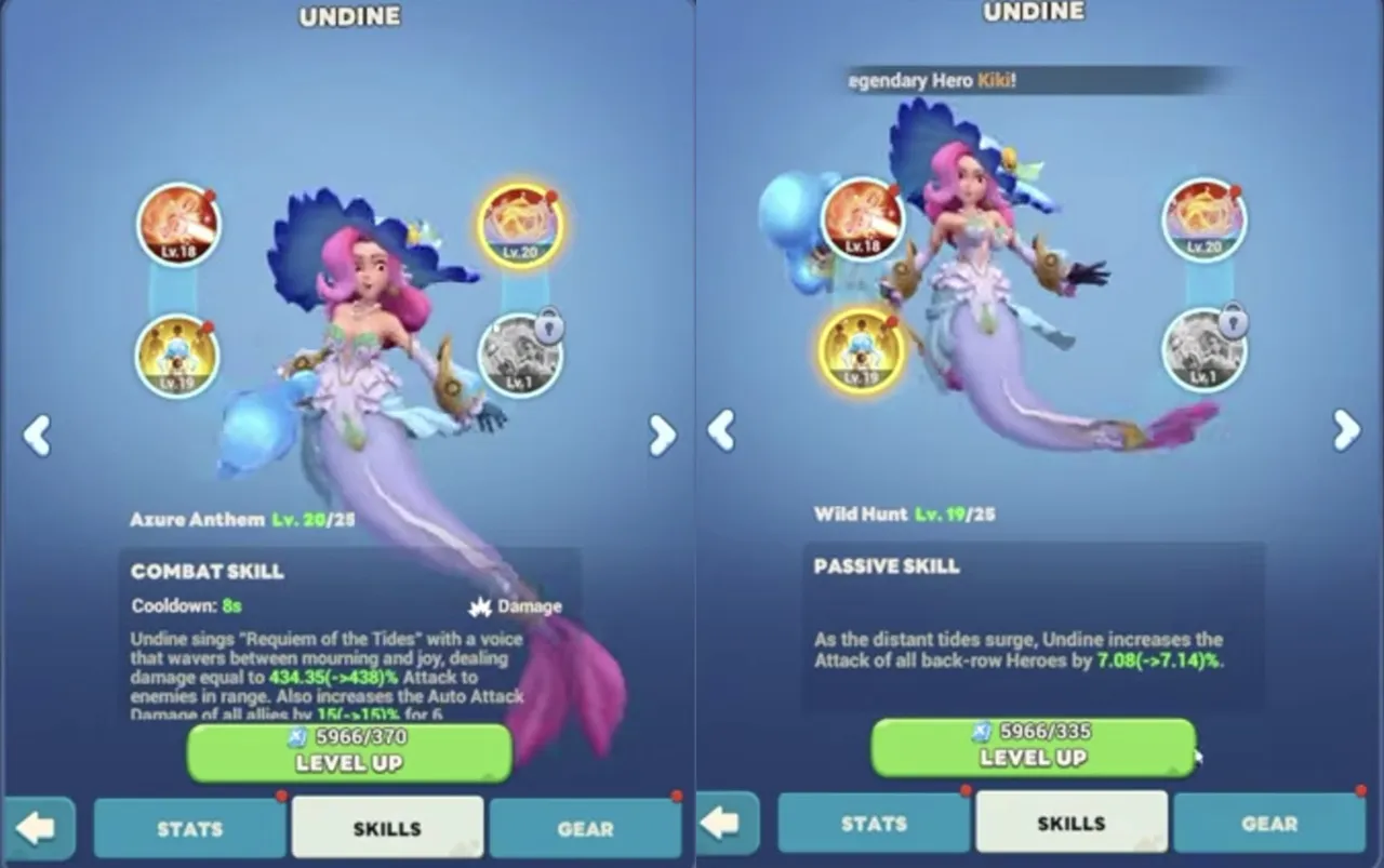 Ундина skill level evidence