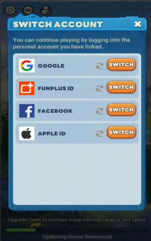 Google ログイン画面